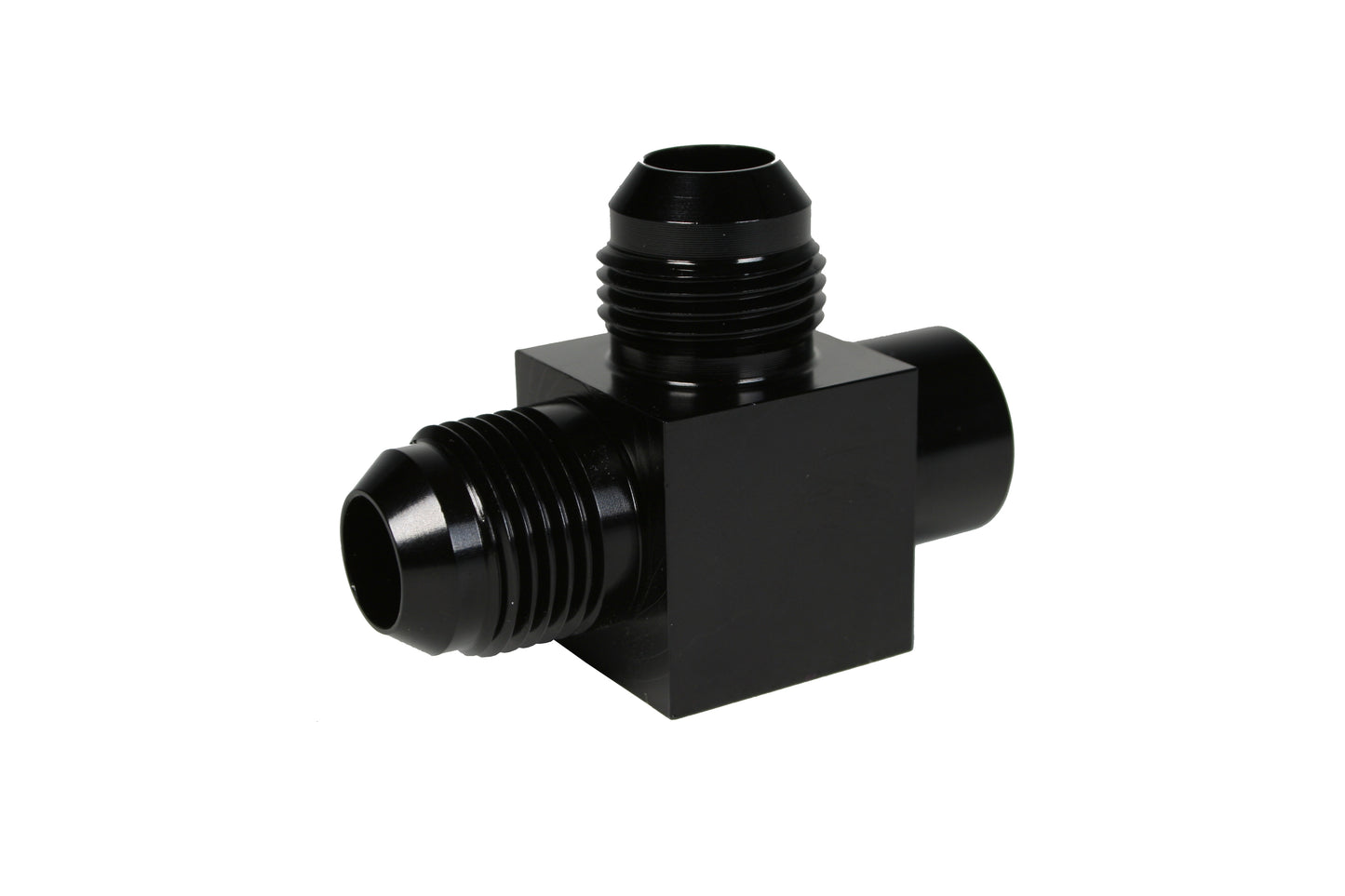 2x Male AN-08 x ORB-06 Port Tee with Gauge Port