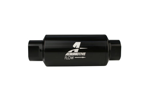 100 Micron Black Fuel Filter with ORB-10 Ports & Stainless Mesh Element