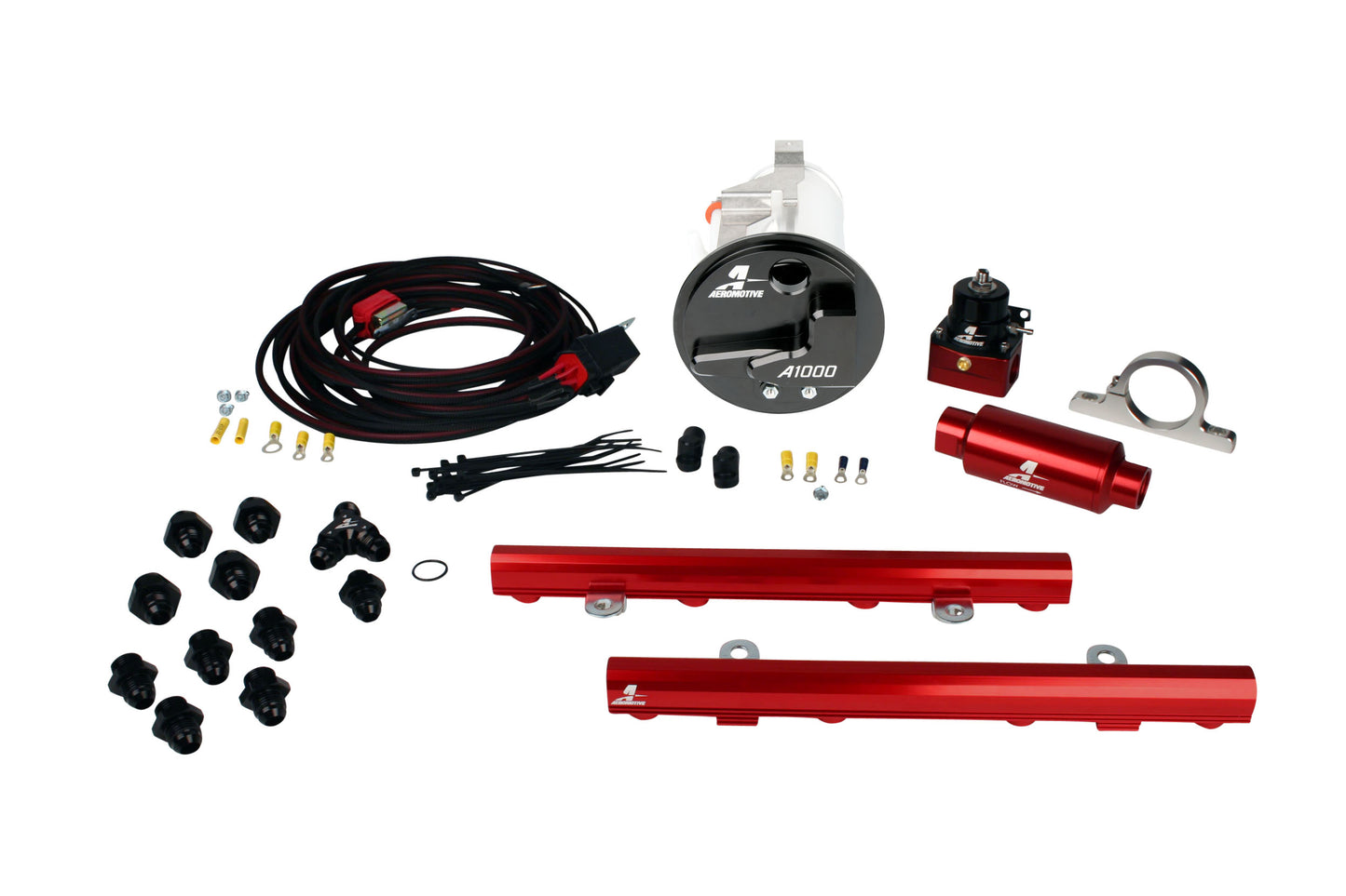 A1000 In-Tank Race Fuel System with 5.0L 4-V Fuel Rails, 05-09 Mustang GT