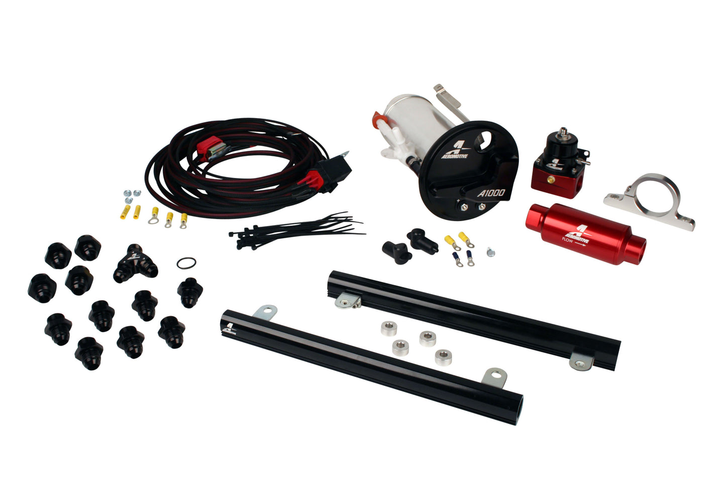 A1000 In-Tank Race Fuel System with 5.4L CJ Fuel Rails, 07-12 Shelby GT500