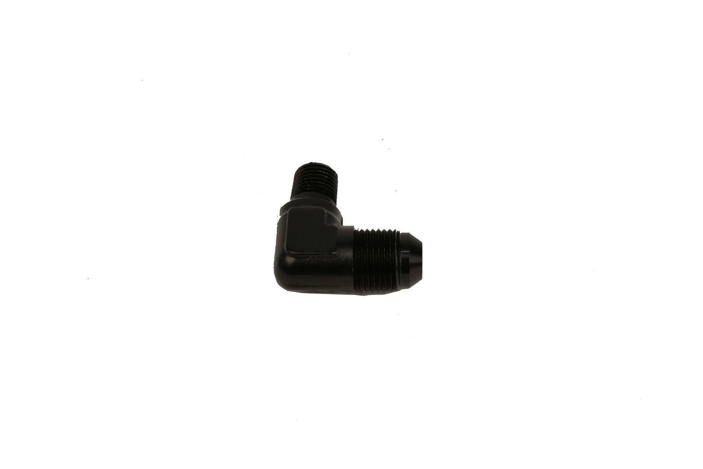 1/4"-MNPT to AN-08 Elbow Fitting, 90-Deg, Black