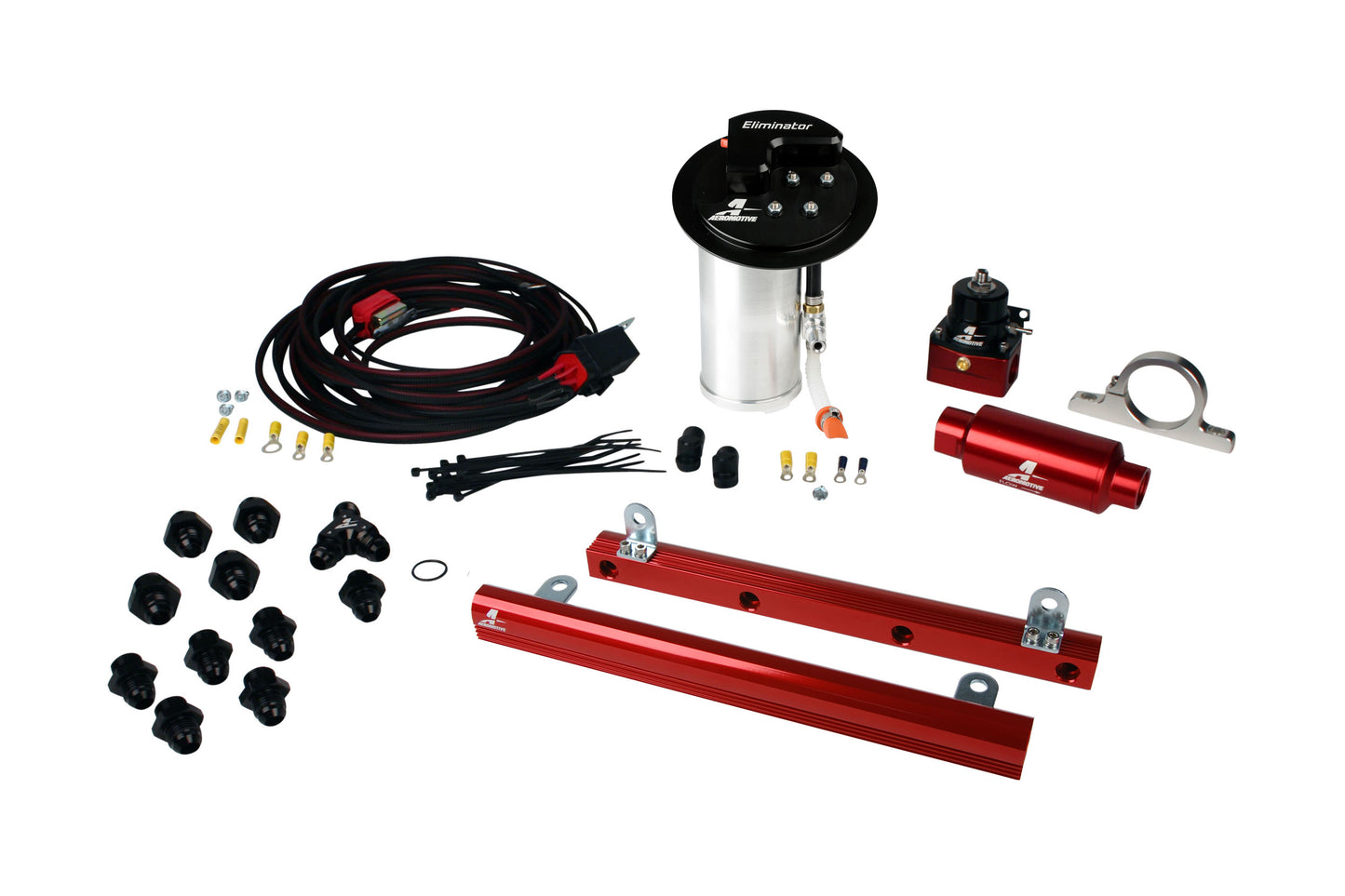 Eliminator In-Tank Race Fuel System with 5.4L 4-V Fuel Rails, 10-17 Mustang GT