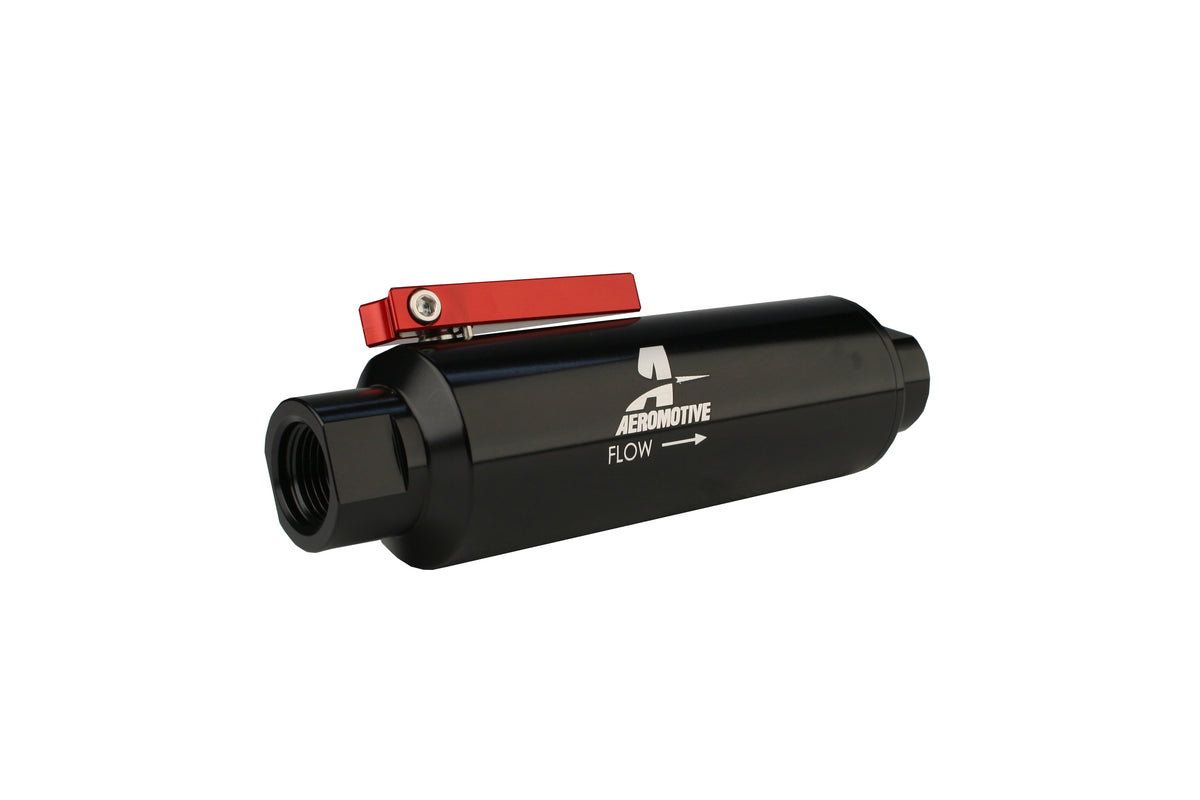 100 Micron Shutoff Valve Fuel Filter with ORB-10 Ports