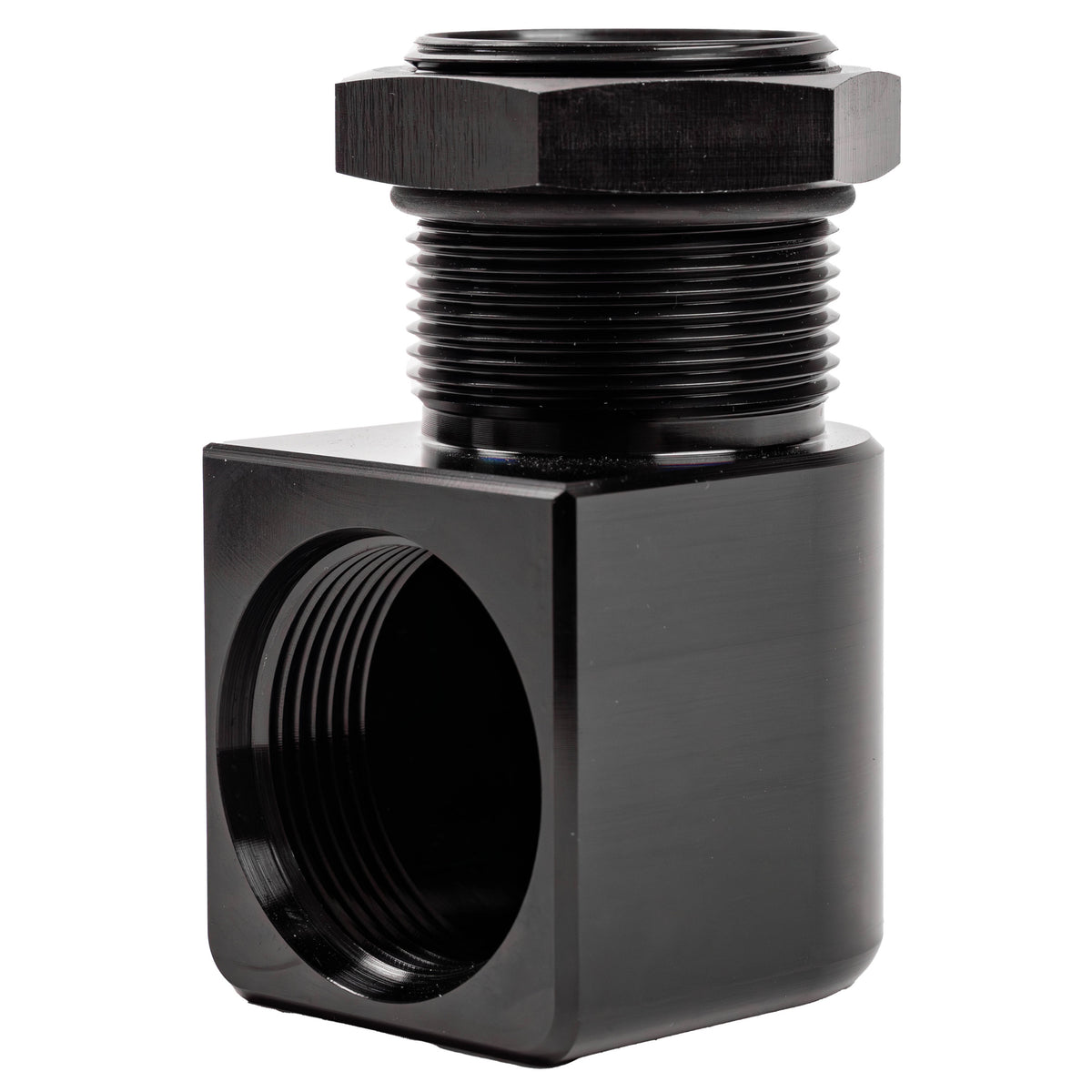 Av Adapter Radiator Adapter, Radiator Outlet, 90-Deg, AN-20, M-F – Aeromotive