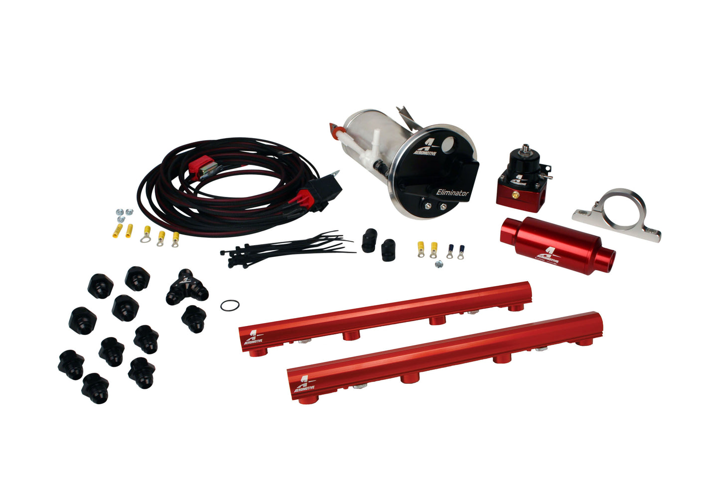 Eliminator In-Tank Race Fuel System with 4.6L 3-V Fuel Rails, 05-09 Mustang GT