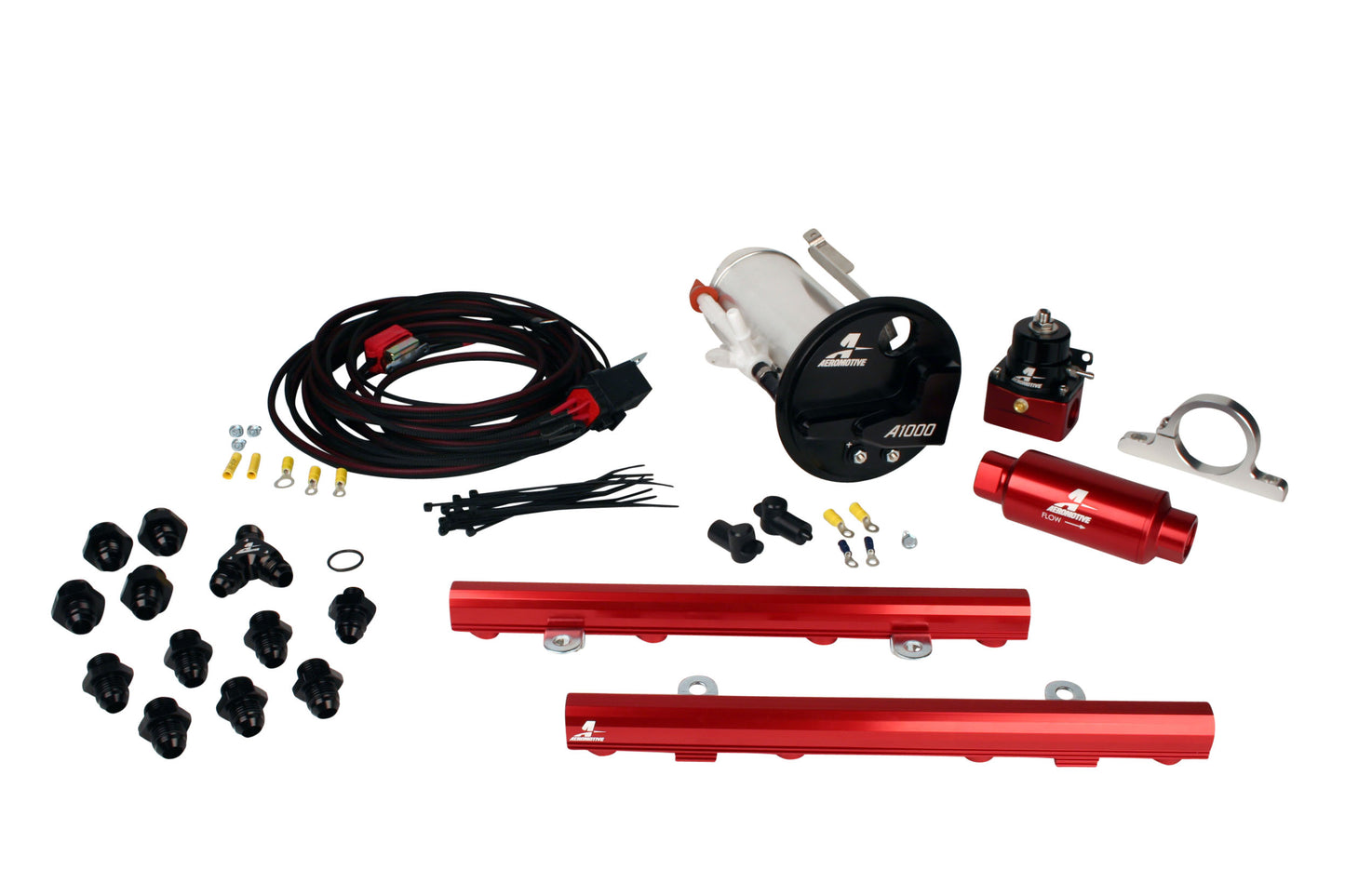 07-12 Shelby GT500 Stealth A1000 Racing Fuel System with 5.0L 4-V Fuel Rails