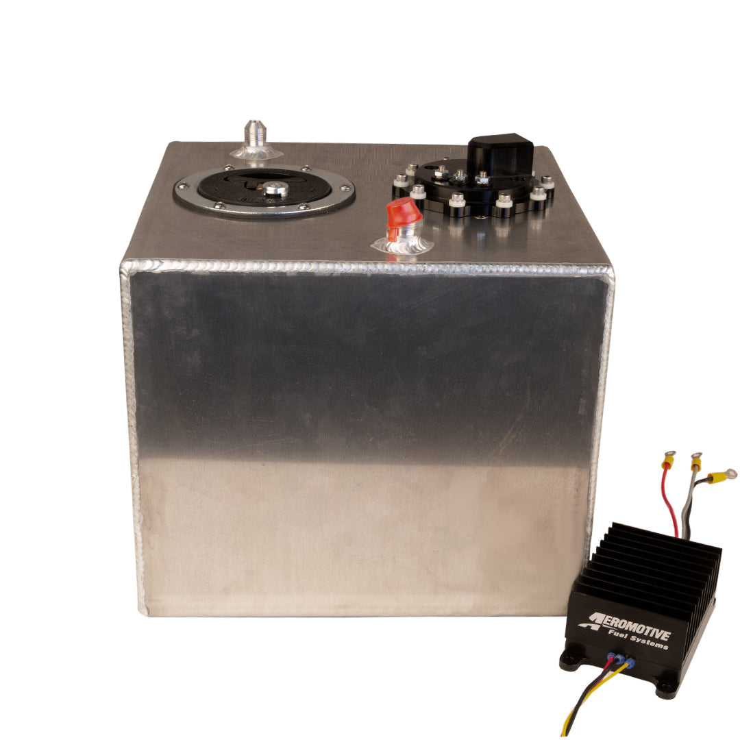 Fuel Cell with Integrated Brushless 3.5 GPM In-Tank Fuel Pump Module, True Variable Speed, and Pre-Pump Fuel Filter (90 Degree Outlet)