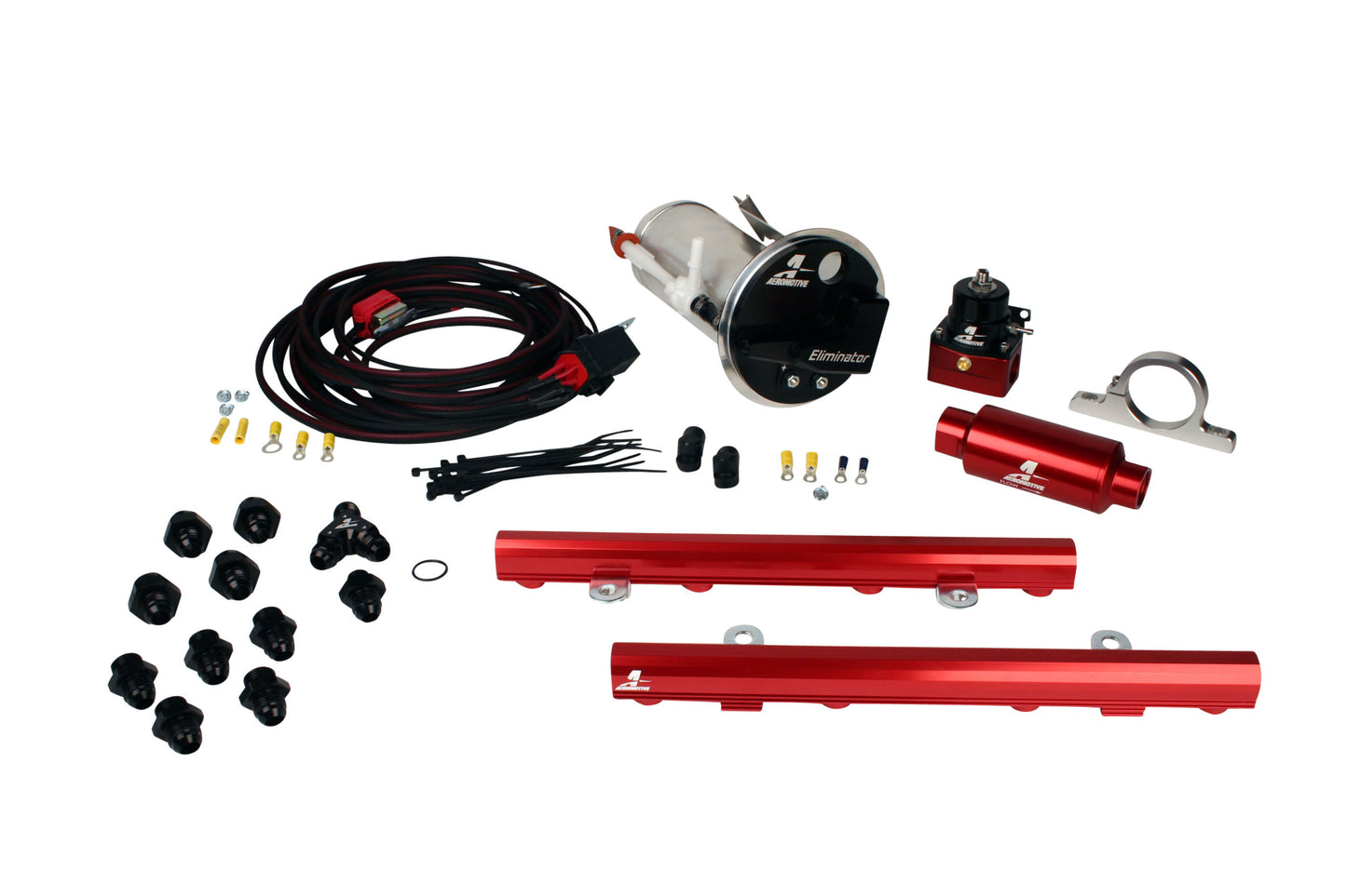 Eliminator In-Tank Race Fuel System with 5.0L 4-V Fuel Rails, 05-09 Mustang GT