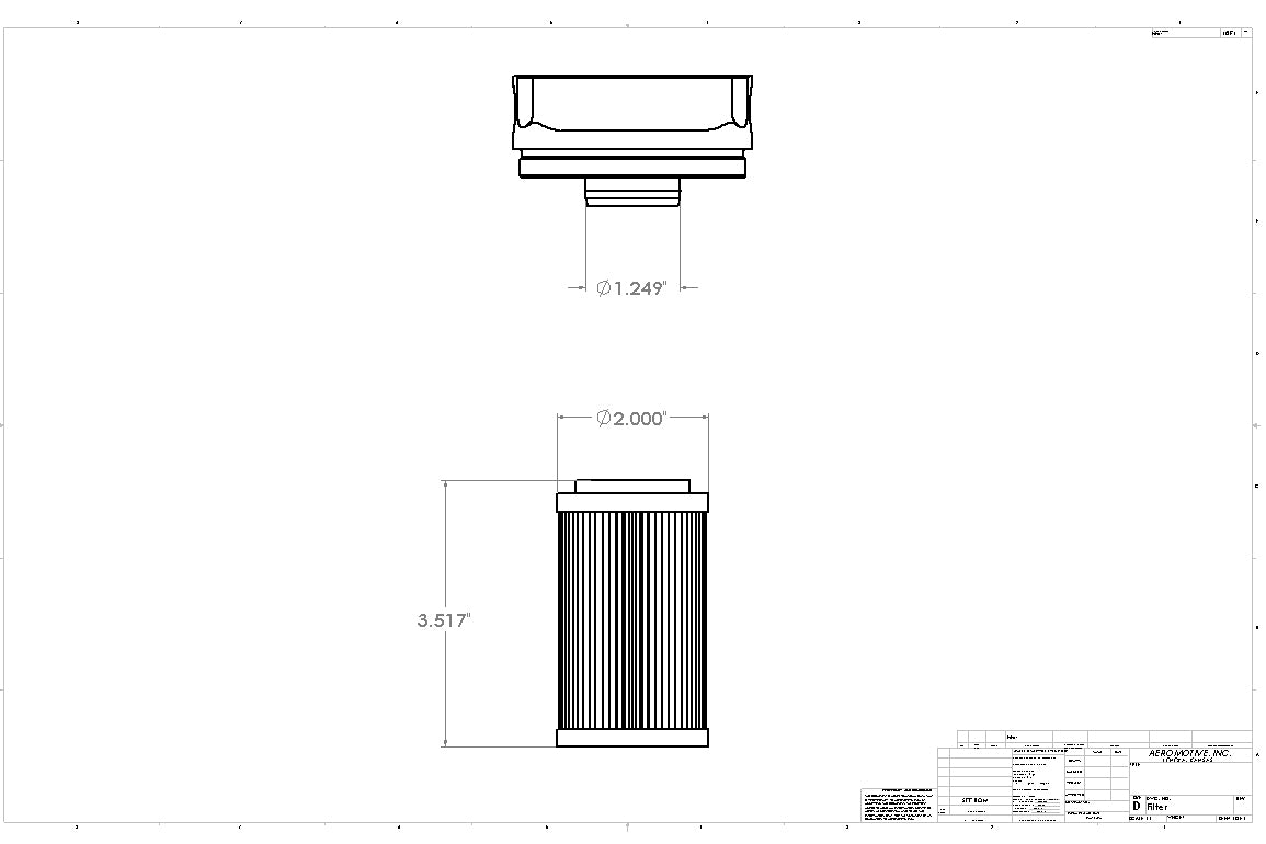 100 Micron Red/Black Canister Fuel Filter with Stainless Mesh Element