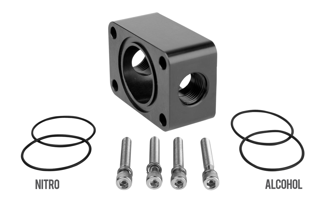 Distribution Block, Spur Gear Pump, 2x AN-06 – Aeromotive