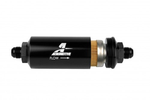 10 Micron Black Fuel Filter with Male AN-08 Ports & Cellulose Element