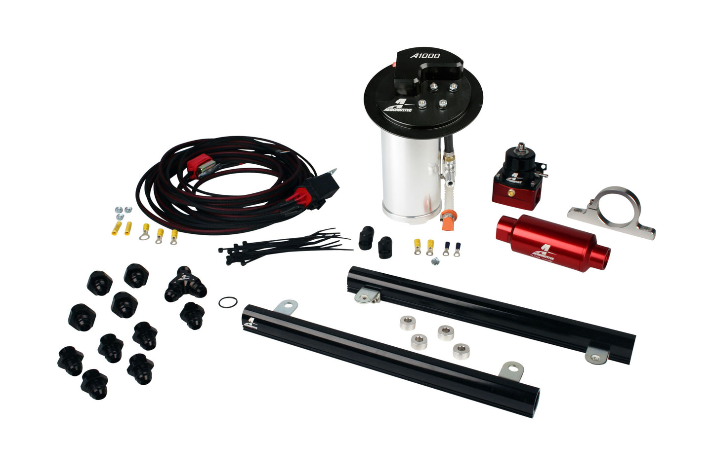 A1000 In-Tank Race Fuel System with 5.4L CJ Fuel Rails, 10-17 Mustang GT