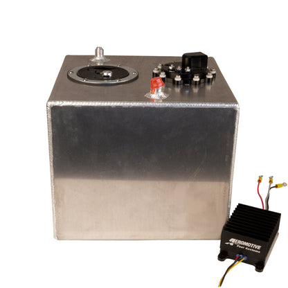 Fuel Cell with Integrated Brushless A1000 In-Tank Fuel Pump Module, True Variable Speed Controller, and Pre-Pump Fuel Filter (90 Degree Outlet)