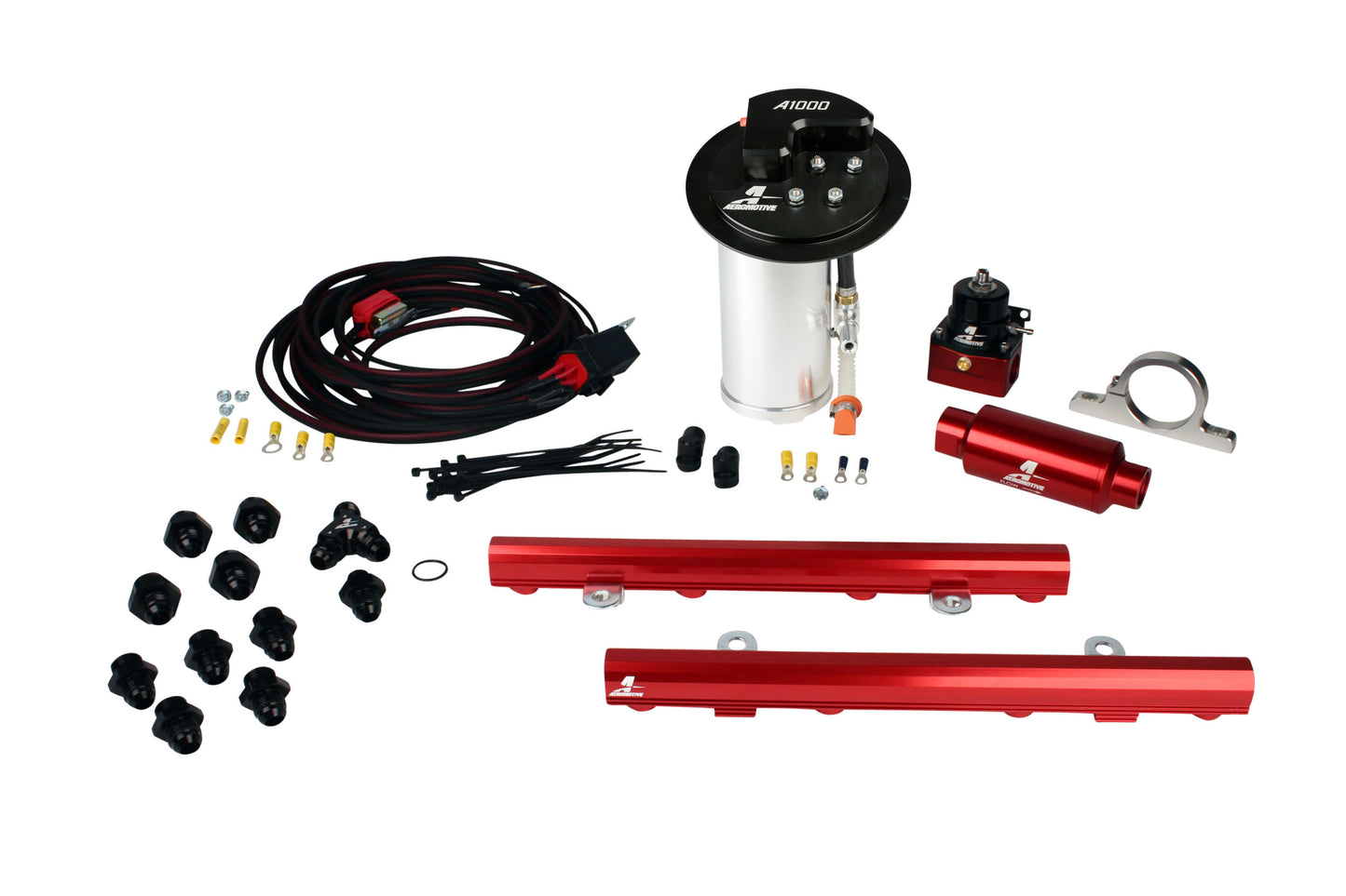 10-17 Mustang GT Stealth A1000 Race Fuel System with 5.0L 4-V Fuel Rails