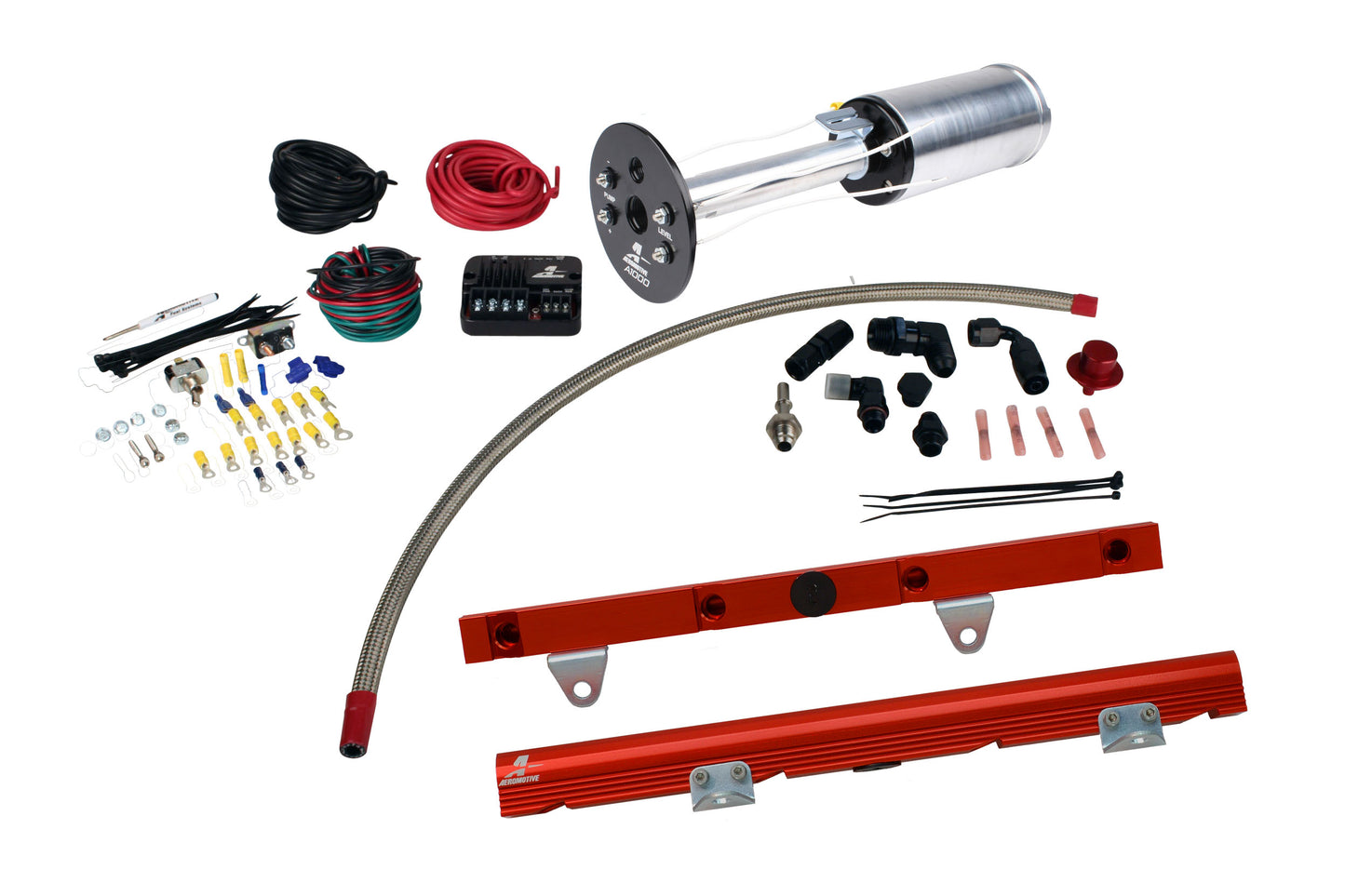 A1000 In-Tank Pump Gas Fuel System with LS1 Fuel Rails, 03-13 Corvette