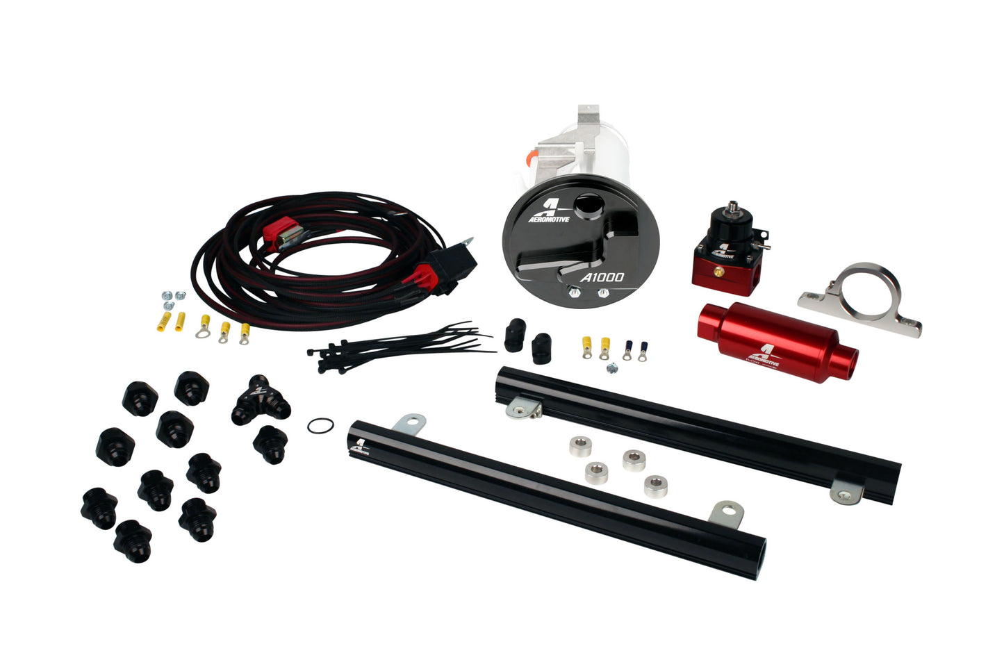 A1000 In-Tank Race Fuel System with 5.0L 4-V Fuel Rails, 05-09 Mustang GT