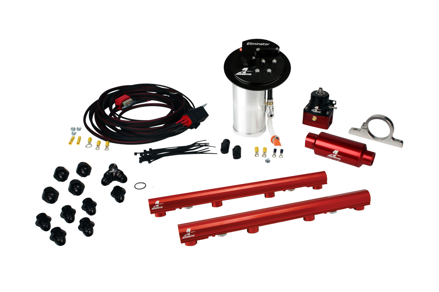 Eliminator In-Tank Race Fuel System with 4.6L 3-V Fuel Rails, 10-17 Mustang GT