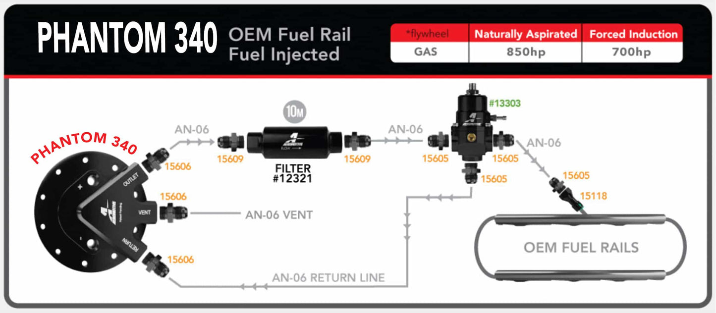 Phantom Stealth 200/340 OEM Fuel Rail Fuel Injected