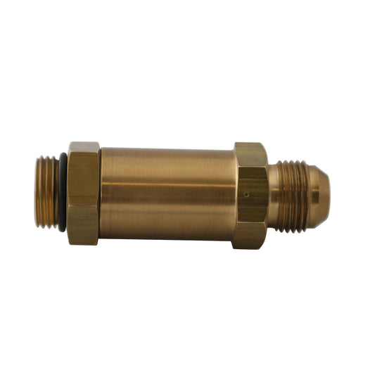 Check Valve, AN-08 ORB In, AN-08 Flare Out, Brass