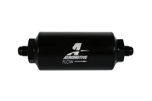 10 Micron Black Fuel Filter with Male AN-06 Ports & Cellulose Element