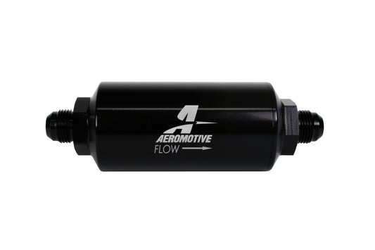 10 Micron Black Fuel Filter with Male AN-08 Ports & Cellulose Element