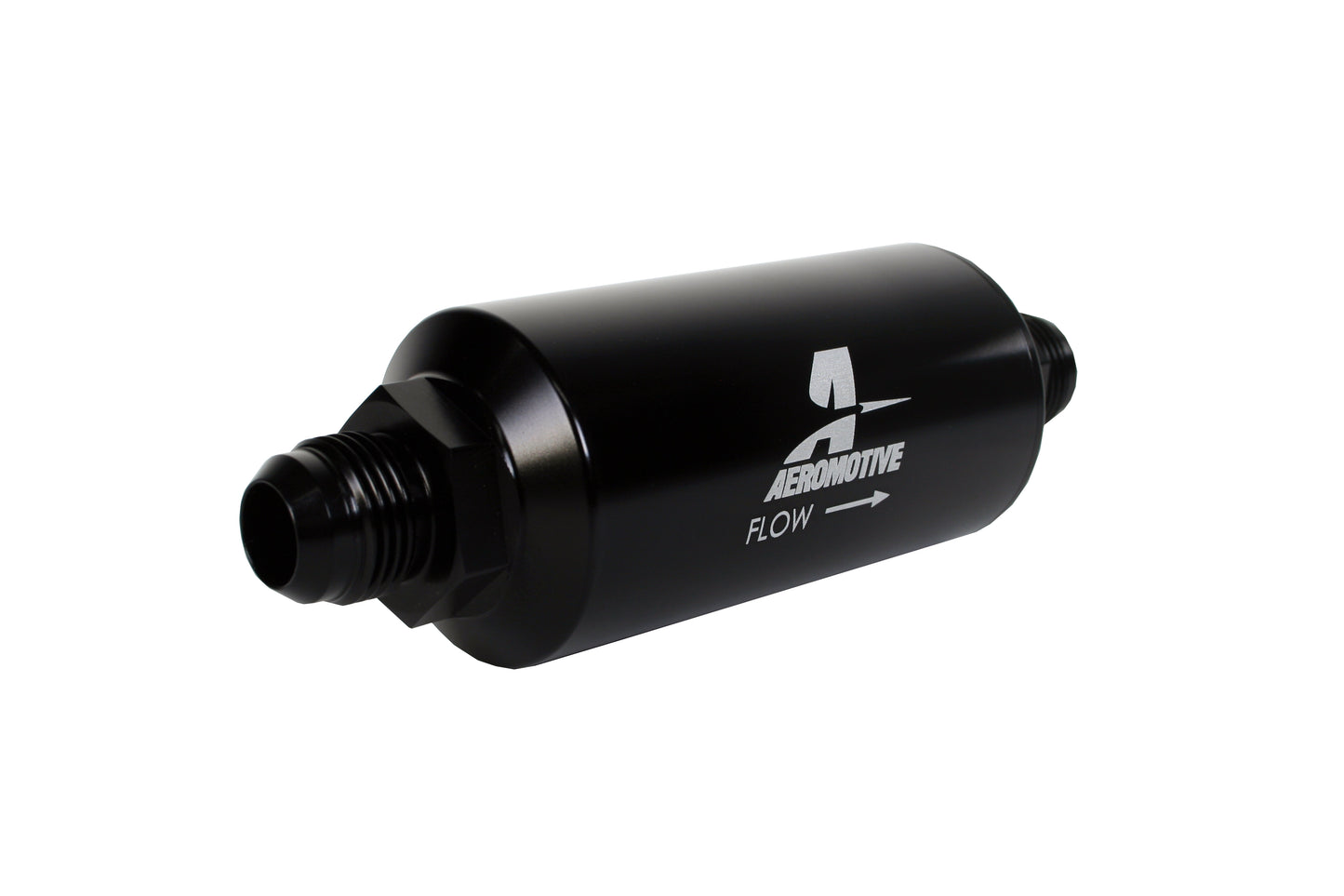 10 Micron Black Fuel Filter with AN-10 Male Ports & Microglass Element