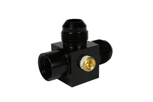 2x Male AN-08 x ORB-06 Port Tee with Gauge Port