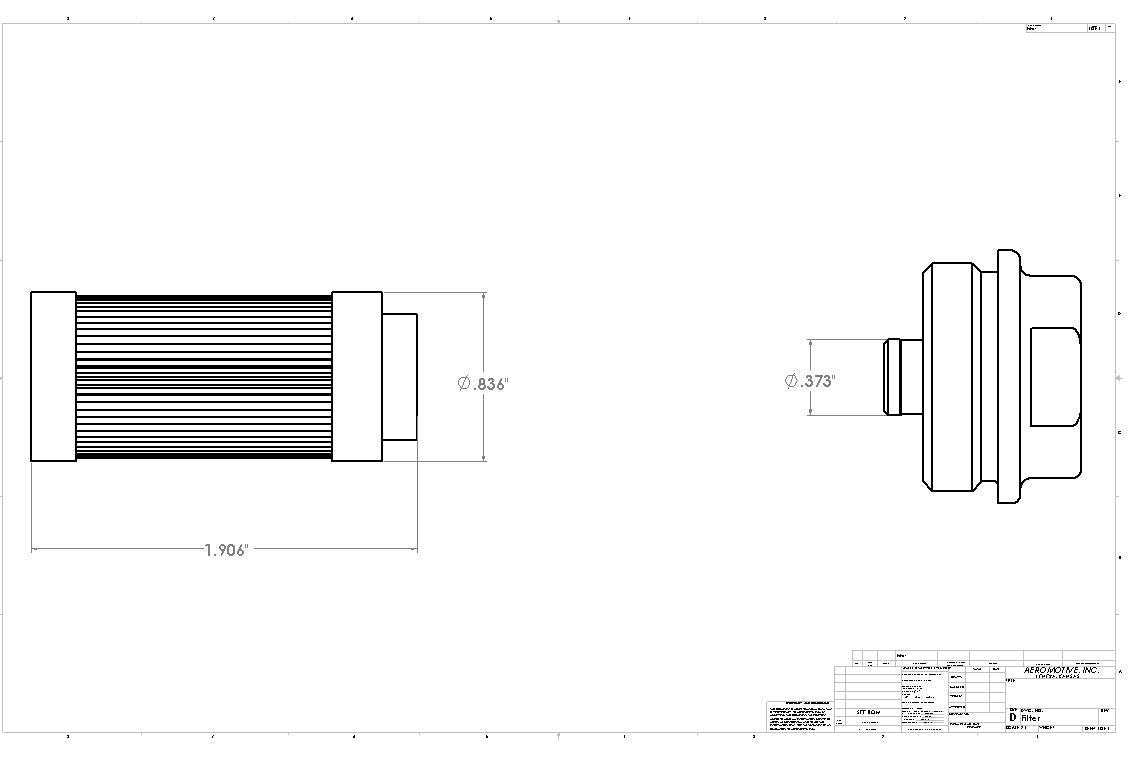 100 Micron Red Fuel Filter with 3/8 NPT Ports & Stainless Mesh Element